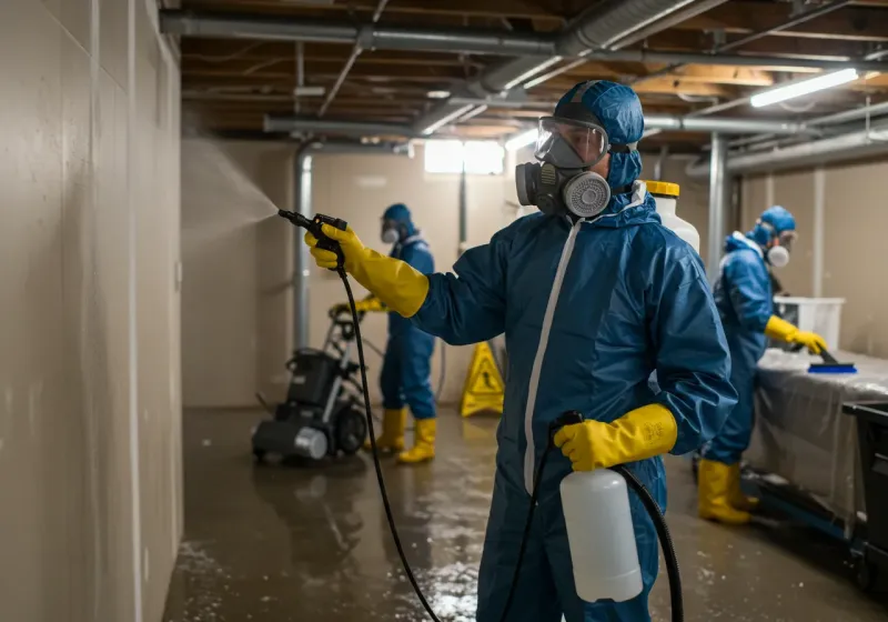 Basement Sanitization and Antimicrobial Treatment process in Whitmore Village, HI
